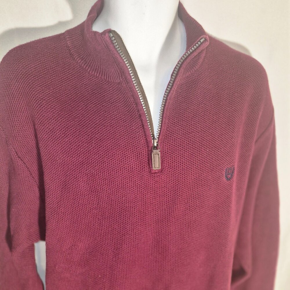 CHAPS vintage stylish zippered chest Cotton Sweater in size XL
